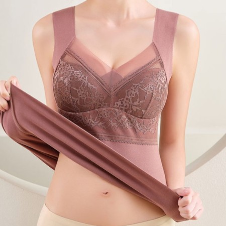 Women Winter  Body Sapping Tops With Bra (BTB-12) Brick Red
