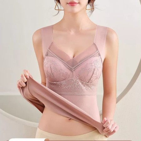 Women Winter Body Sapping Tops With Bra (BTB-14) Pink