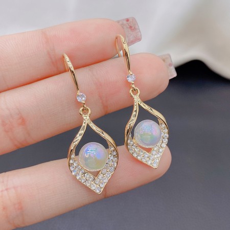 Gold Stone Earrings